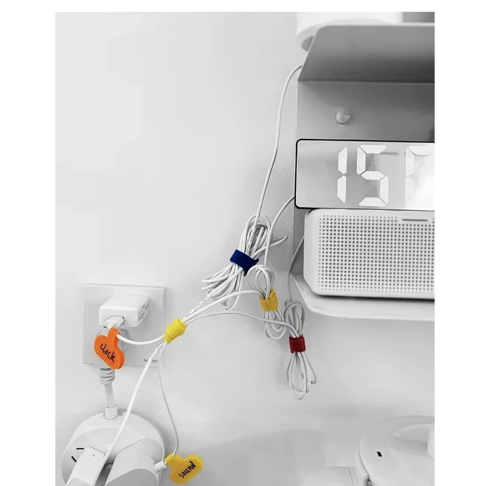 N35/ 80 PCS Reusable Fastening Cable Ties, Adjustable Hook and Loop Cord Ties